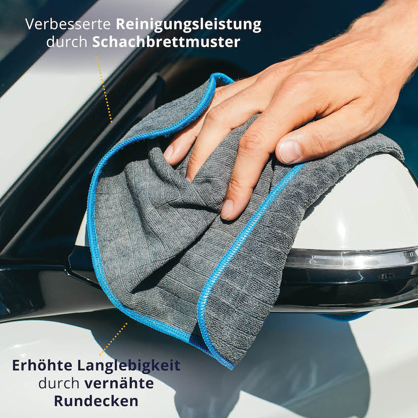 Beidseitig nutzbar=>Vernähte Rundecken sorgen für eine erhöhte Langlebigkeit und machen ein Ausfransen an der Naht unmöglich.