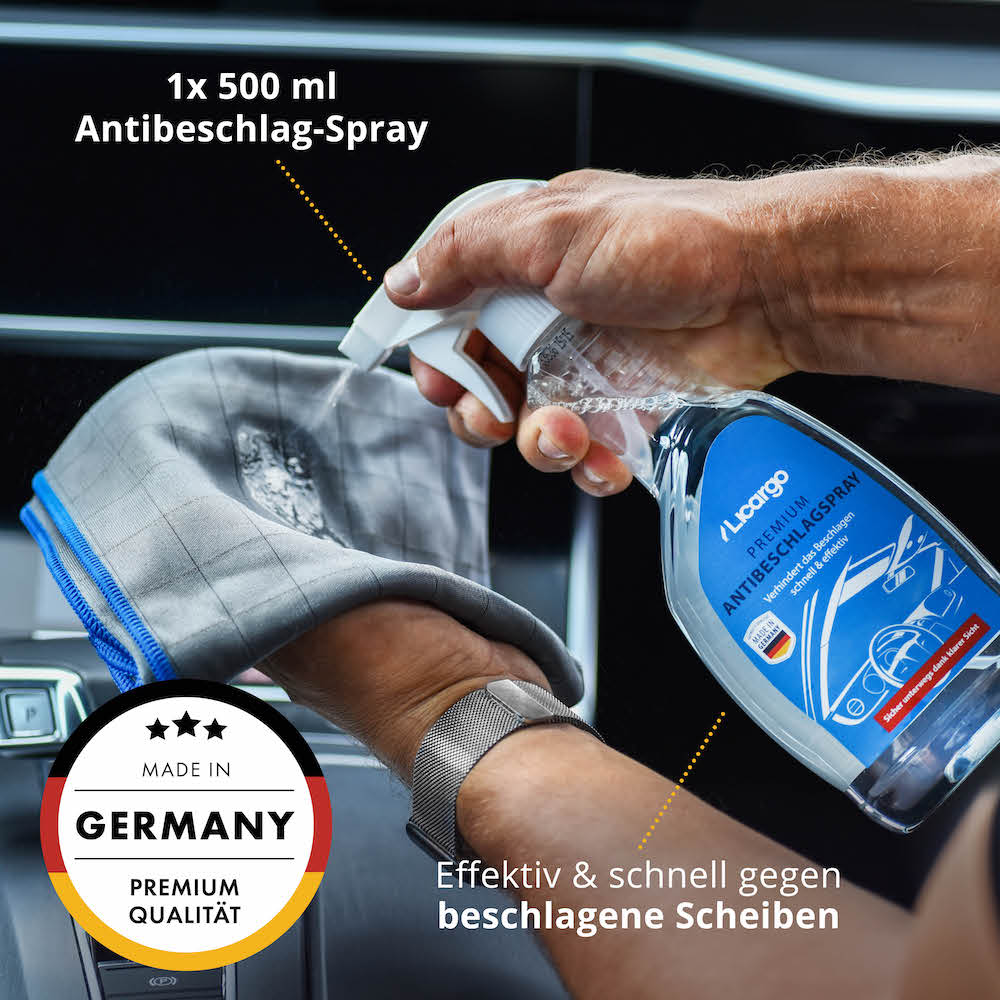 Schnell und effektiv=>Lieferumfang: 1x Antibeschlagspray - 500 ml