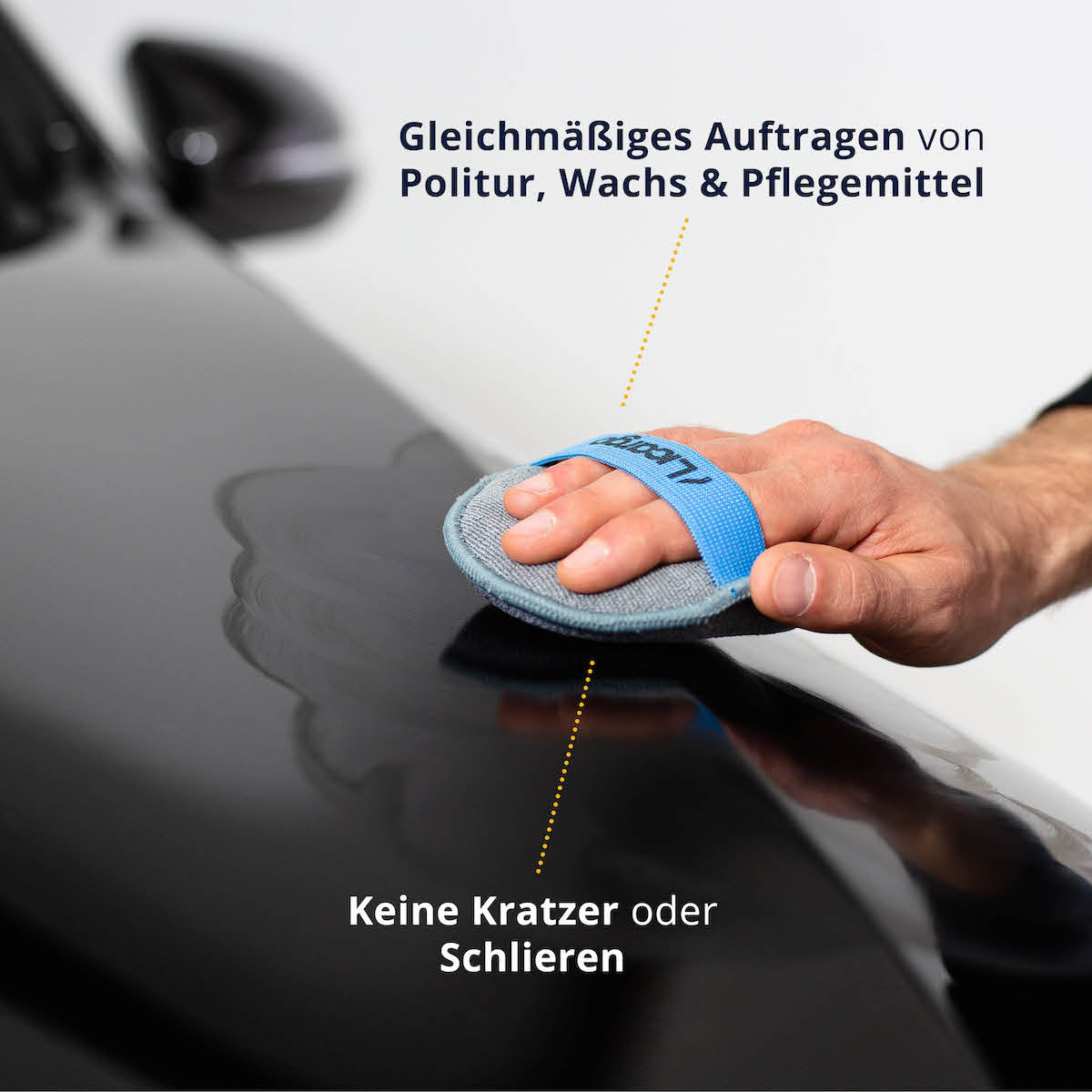 Perfekt für Car Detailing=>Dank der schonenden Mikrofasern sind die Handpolierschwämme außerdem der ideale Partner für Deine Cockpitpflege.