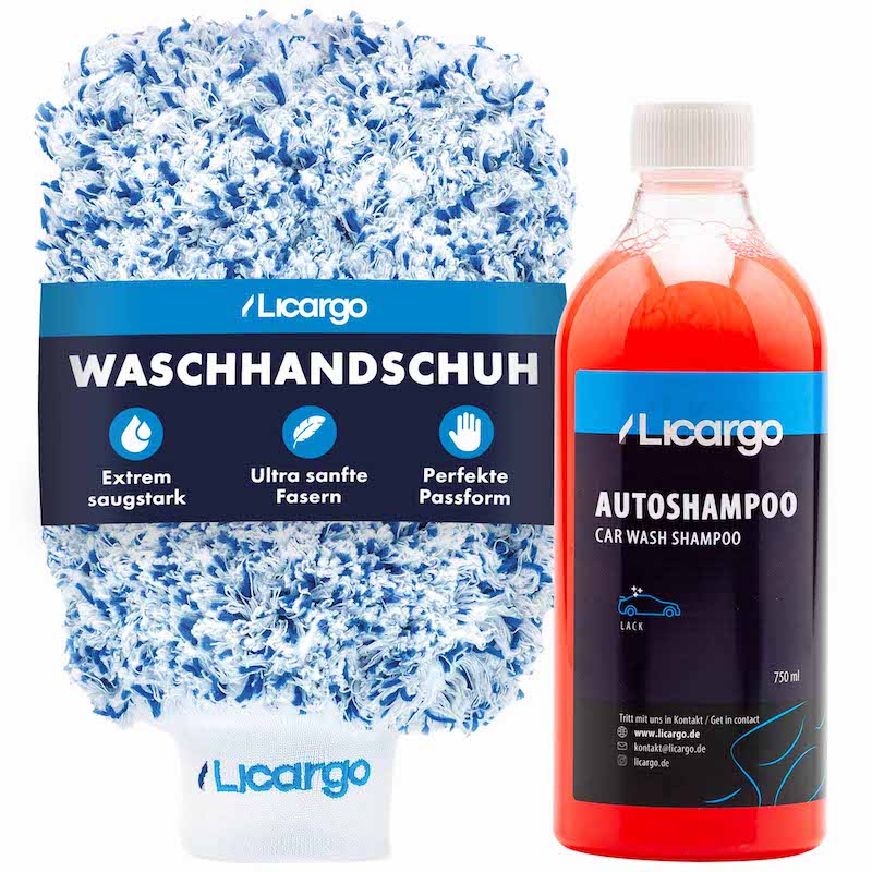 Perfektes Handwäsche Set=>Das Licargo Handwäsche Set befreit Deine Lack-, Glas- und Kunststoffoberflächen von jeglichem Schmutz.