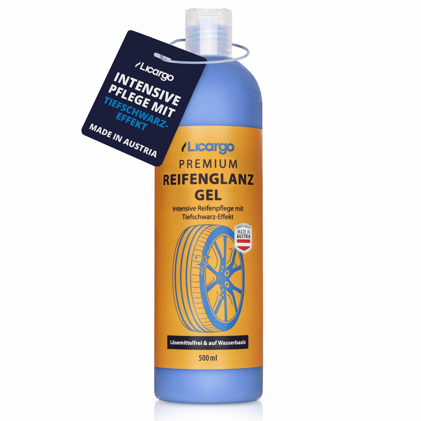 Reifen Intensivpflege=>Mit unserem Reifenglanz Gel erstrahlen Deine Reifen in satten Schwarz, das sie wie neu aussehen lässt. Das Produkt ist einfach anzuwenden und hinterlässt keine schmierigen Rückstände.