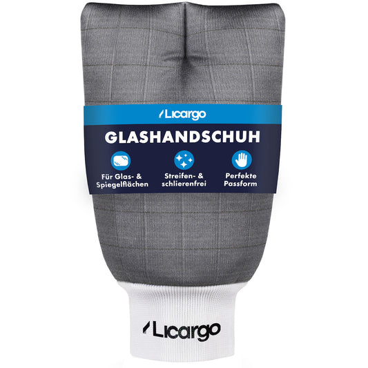 Für eine Glasklare Sicht=>Der speziell entwickelte Glas & Scheiben Handschuh von Licargo vereinfacht Deine Reinigung von Glas- und Spiegeloberflächen.