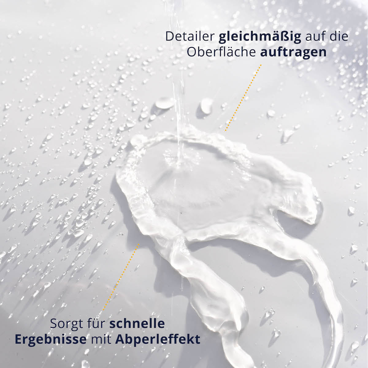 Schonende Versiegelung=>Unser Detailer ist einfach einsetzbar. Dank der hochwertigen Inhaltsstoffe schützt er zudem vor Verschmutzung und hinterlässt eine langanhaltende Versiegelung.