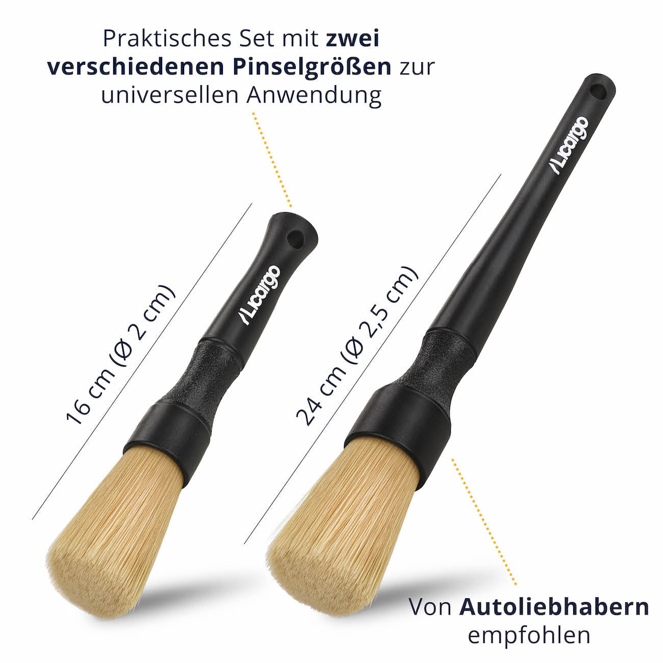 Umfassendes Pinsel-Set=>Unser Pinsel-Set bietet zwei unterschiedliche Pinselgrößen für eine universelle Anwendung. Egal, ob Du große Flächen oder schwer erreichbare Ecken reinigen möchtest, dieses Set ist die perfekte Wahl.