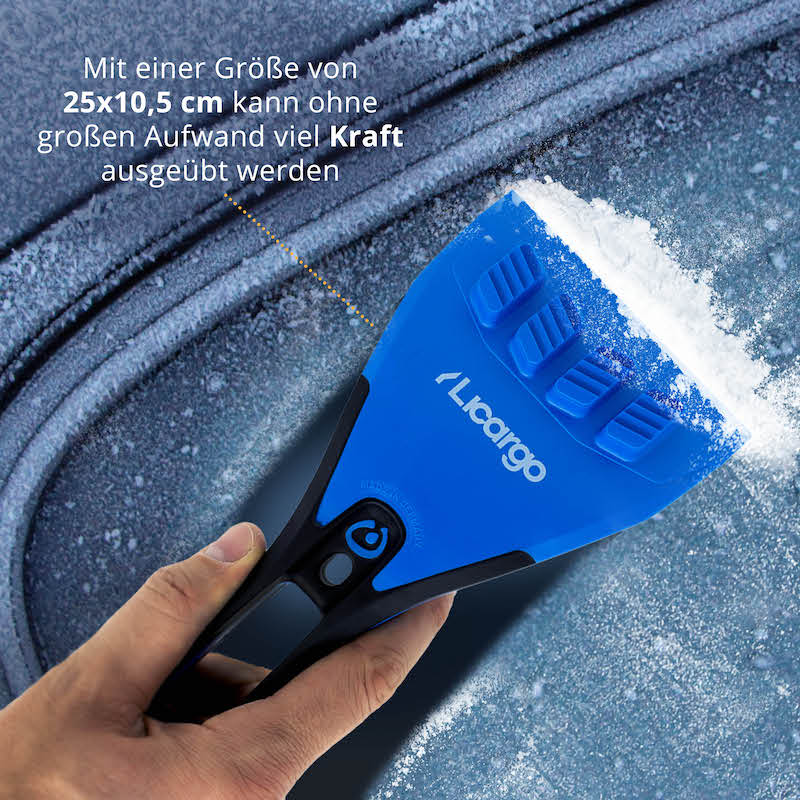 Mehr Größe für mehr Power=>Unser Eiskratzer aus recyceltem Material vereinfacht das Eiskratzen erheblich und ermöglicht es Dir, Dein Auto im Handumdrehen von Eis und Schnee zu befreien.