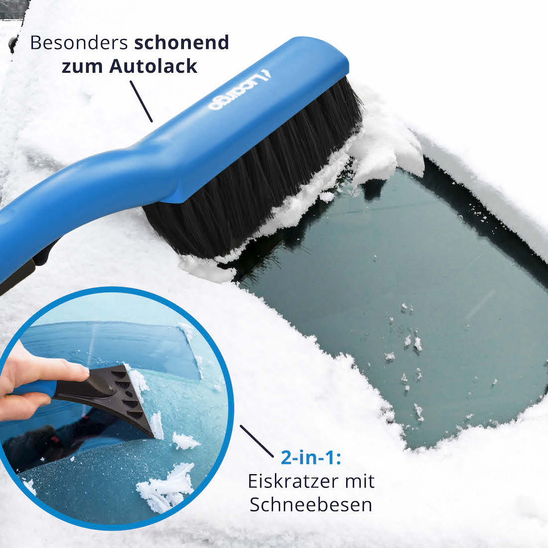 Sorgenfreie Anwendung=>Kunststoff ist weicher als Glas und wird Deine Scheibe somit nicht beschädigen. Dies gewährleistet eine sorgenfreie Anwendung und garantiert Dir stets klare und unversehrte Sicht.