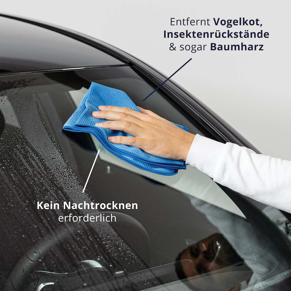 Lässt Schmutz keine Chance=>Die spezielle Waben-Struktur erhöht den Reibwert des Tuchs und lässt selbst hartnäckigen Schmutz keine Chance.