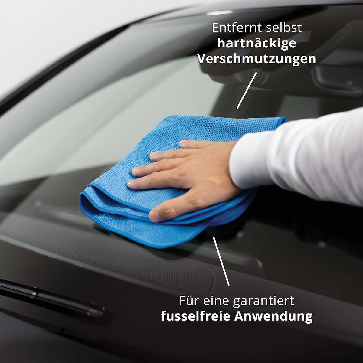 Fusselfreie Anwendung=>Die spezielle Waben-Struktur des Mikrofasertuchs unterstützt die Reinigung und sorgt für ein fussel- und schlierenfreies Ergebnis.