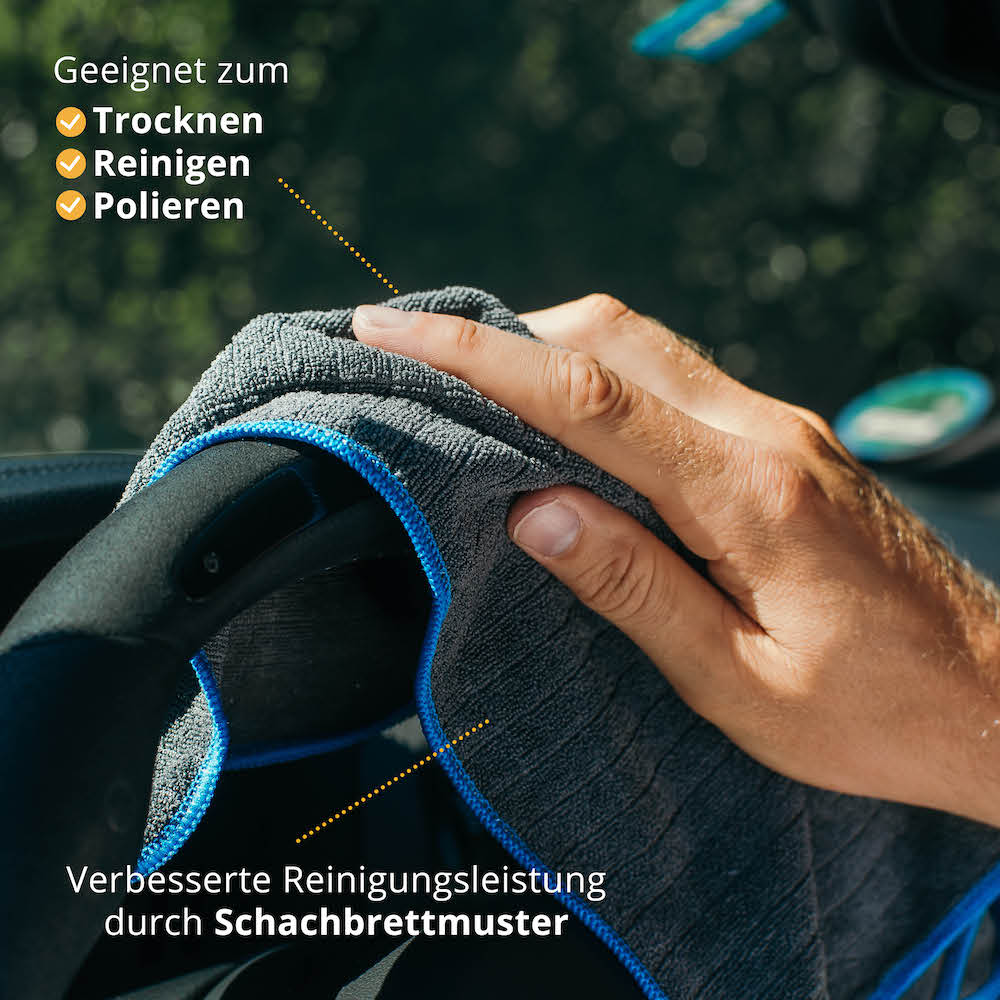 Überzeugende Qualität=>Durch das Schachbrettmuster auf der Oberfläche wird die Reinigungsleistung erheblich verbessert. So kannst Du problemlos hartnäckige Flecken und Schmutzpartikel entfernen.
