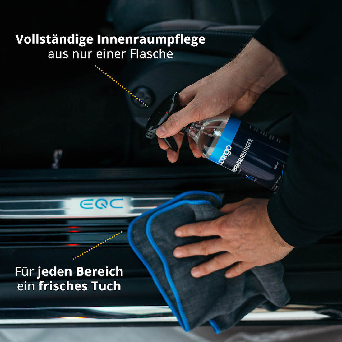 Perfekt aufeinander abgestimmt=>Unsere Allround Mikrofasertücher & unser Innenraumreiniger sind speziell aufeinander abgestimmt und ermöglichen eine gründliche Reinigung mit frischem Duft.