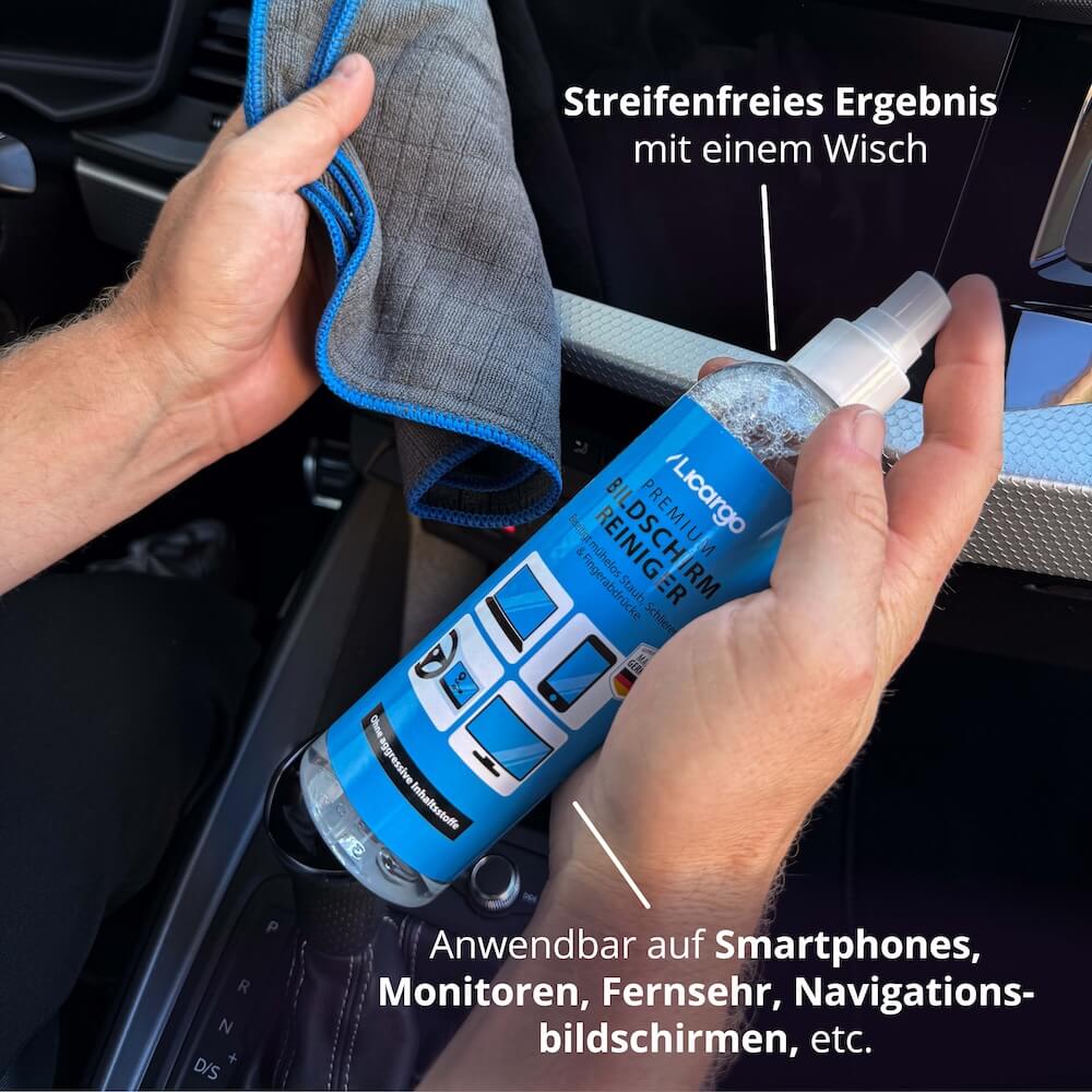 Gratis Bildschirmreiniger inklusive=>Unser Bildschirmreiniger entfernt mit einem Wisch Staub, Schlieren & Fingerabdrücke von allen Display-Arten.