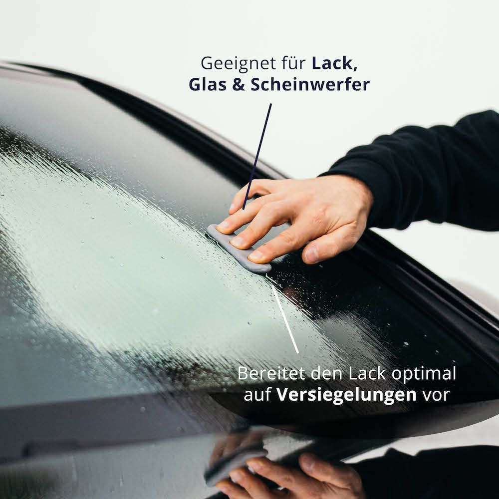 Vielseitig Einsetzbar=>Neben der Anwendung auf dem Lack entfernt unsere Reinigungsknete mit Gleitmittel ebenfalls viele Arten von Verschmutzungen auf Glas und Scheinwerfern.