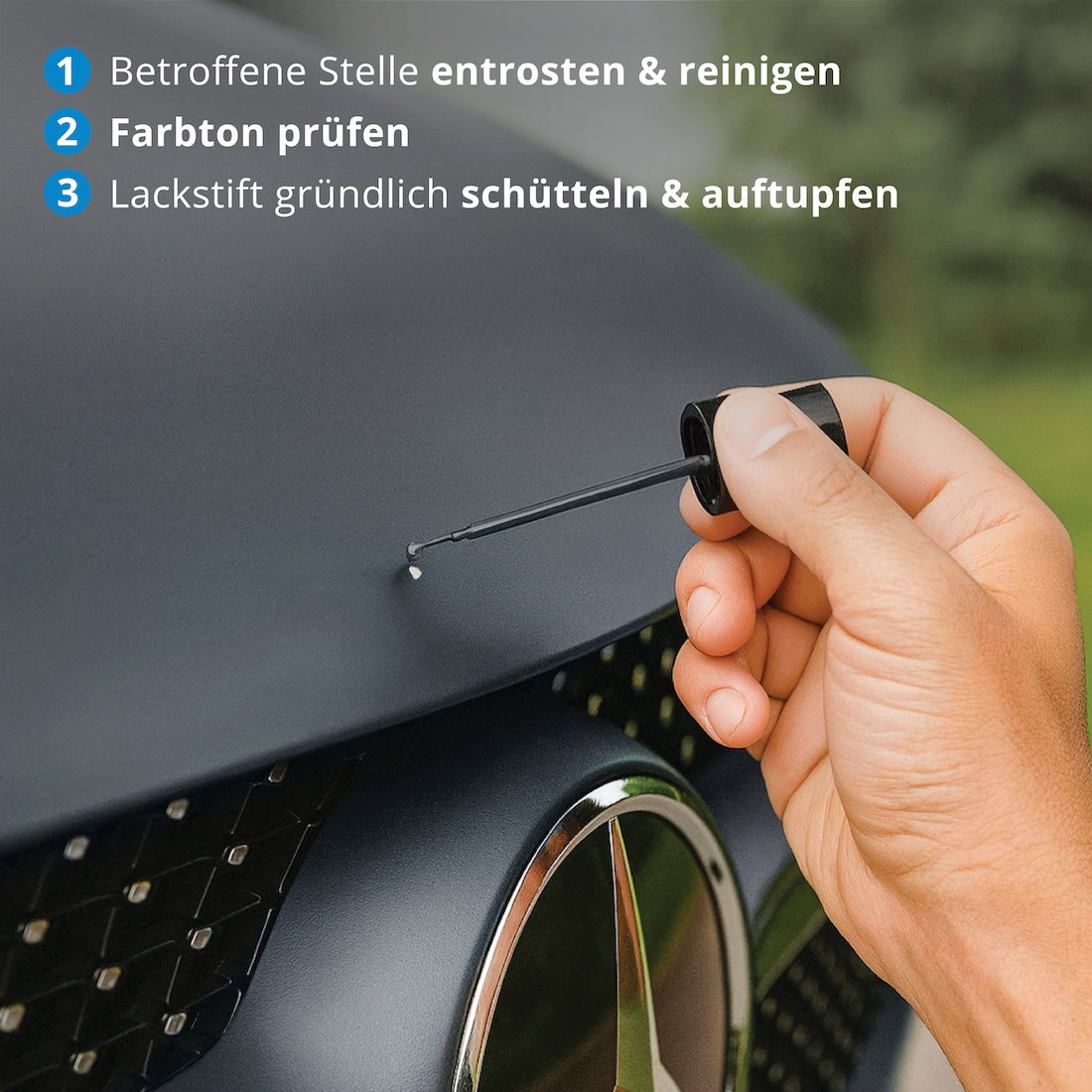Einfache Anwendung=>Mit unserem Lackstift kommst Du auch ohne Vorkenntnisse zum perfekten Ergebnis.