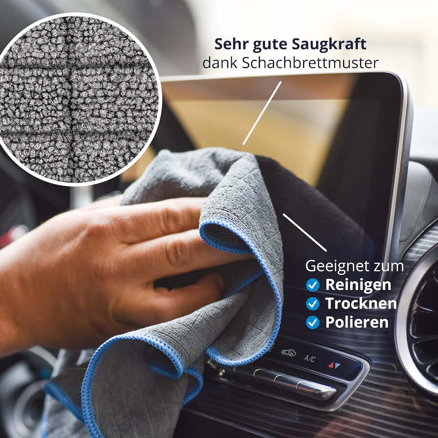 Überzeugende Qualität=>Durch das Schachbrettmuster auf der Oberfläche wird die Reinigungsleistung erheblich verbessert. So kannst Du problemlos hartnäckige Flecken und Schmutzpartikel entfernen.