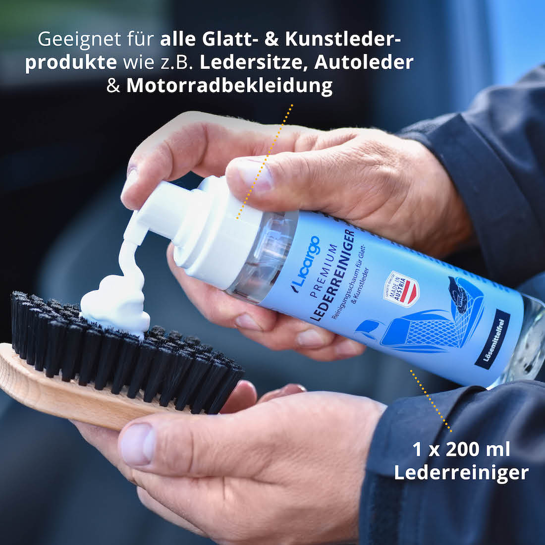 Für strahlendes Leder=>Lieferumfang: 1x Lederreiniger - 200 ml