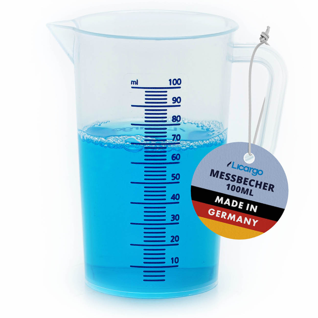 Messbecher stapelbar, PP, schwarze Skala beidseitig bedruckt, 2000 ml, 147,37 Messbecher stapelbar, PP, schwarze Skala beidseitig bedruckt, 2000 ml, 147,37