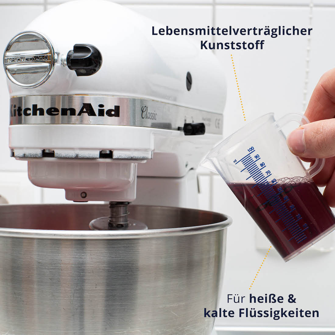 Vielfältig einsetzbar=>Unser Messbecher eigent sich für vielfältige Einsatzgebiete. Egal, ob in der Küche oder bei der Autowäsche. Er ist stets ein genauer Begleiter.