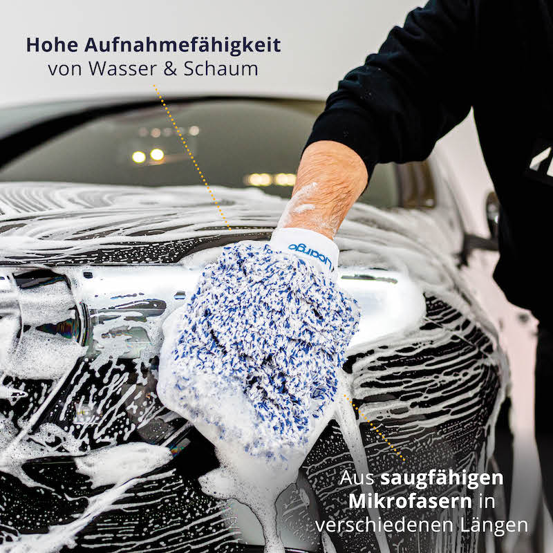 Extrem saugstark=>Die speziell entwickelten Mikrofasern in verschiedenen Längen sowie der eingenähte Schwamm sorgen für eine besonders hohe Aufnahmefähigkeit.