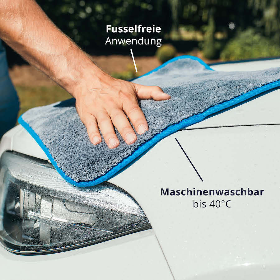 Sorgenfreie Anwendung=>Nach der Anwendung lässt sich das Mikrofasertuch problemlos in der Maschine waschen.