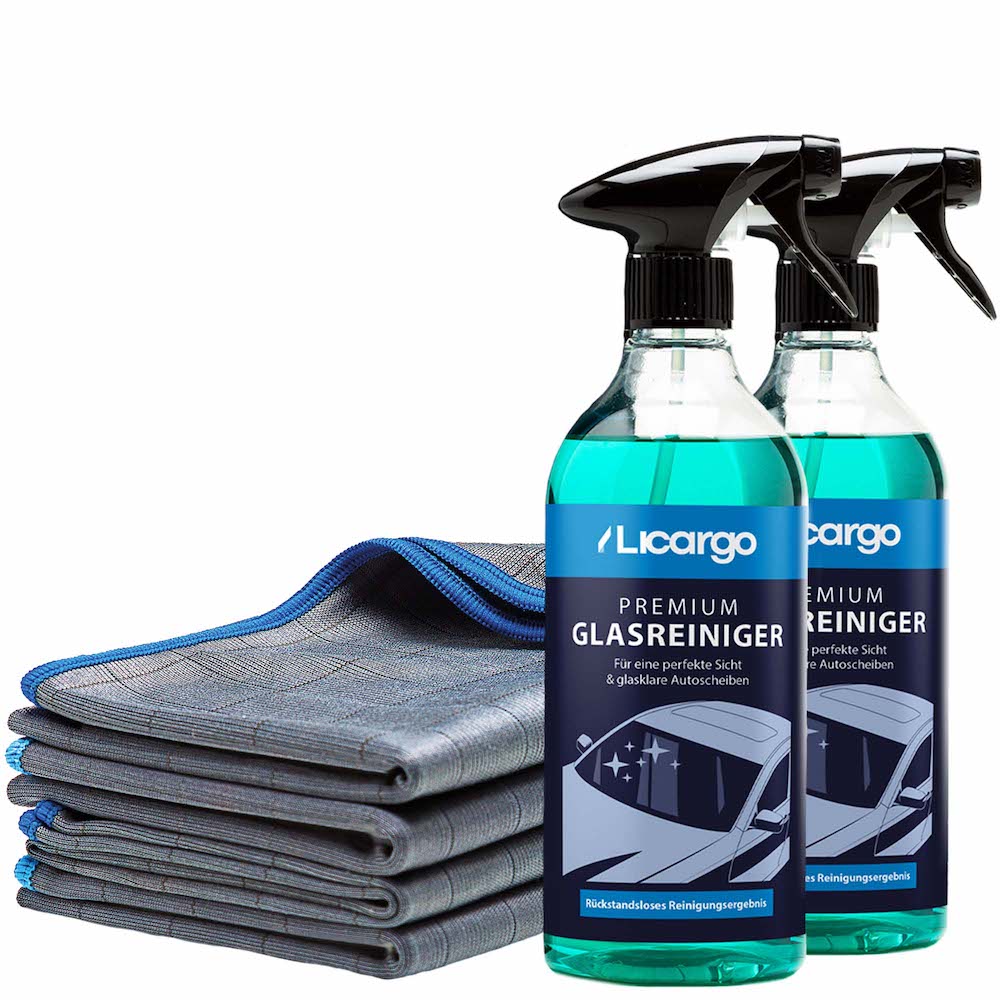 Kristallklare Scheiben=>Das Licargo Scheiben Set Plus bietet Dir eine hochwertige Lösung für die Pflege Deiner Autoscheiben inklusive Schutzschicht & Abperleffekt.