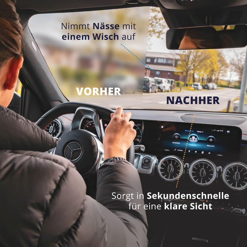 2 Seiten, 2 Funktionen=>Mit seiner zweifarbigen Gestaltung, bietet unser Scheibenschwamm gleich zwei entscheidende Funktionen, um Deine Autoscheiben in Bestform zu halten.