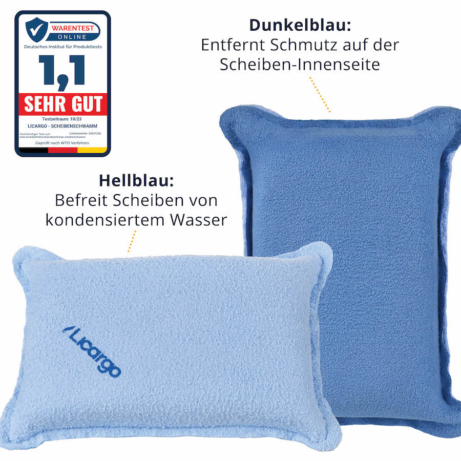 Besonders einfach anzuwenden=>Die Materialzusammensetzung und die spezielle Struktur unseres Schwamms erlauben es ihm, Feuchtigkeit äußerst effektiv aufzunehmen und von der Autoscheibe zu entfernen.