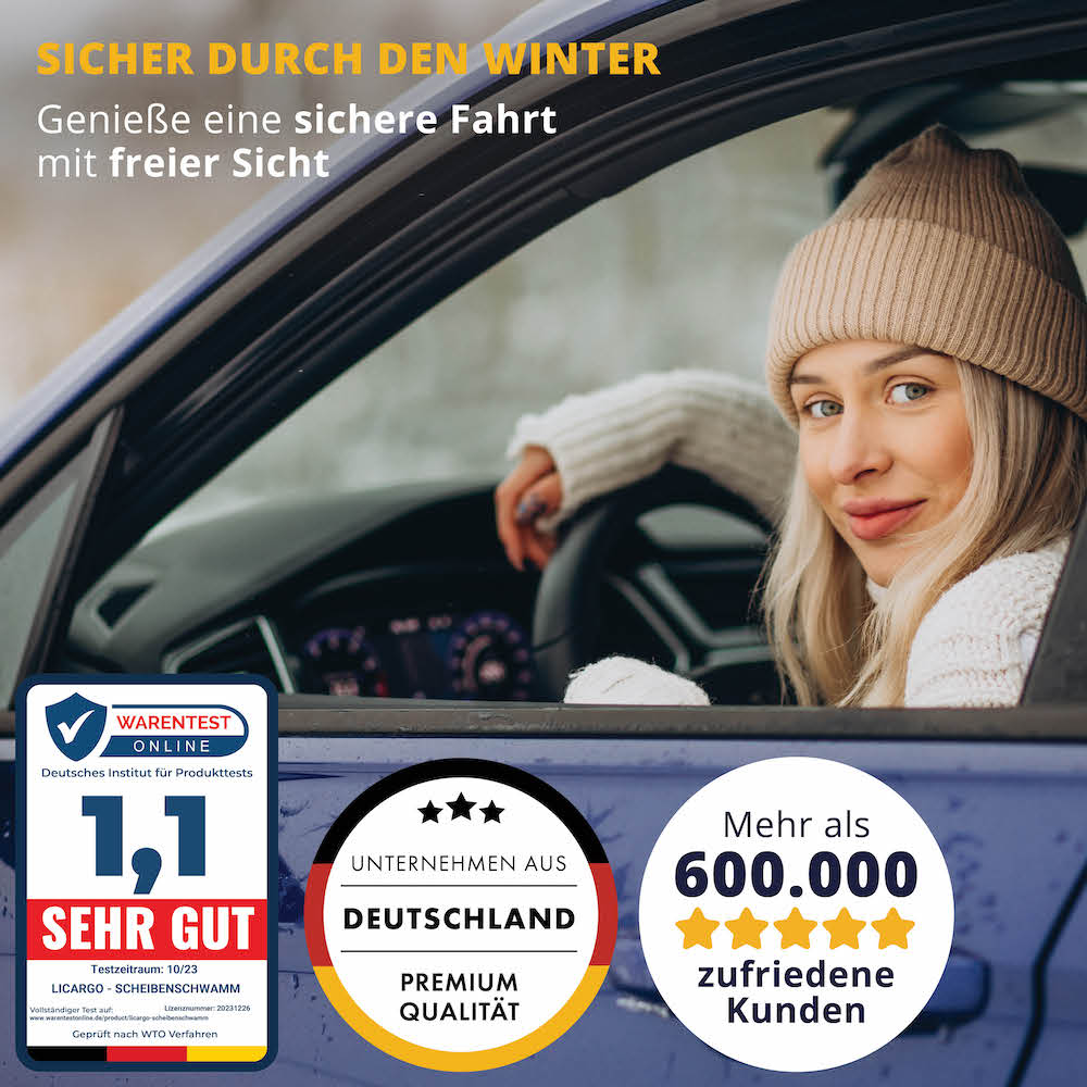Dein Langzeitpartner im Winter=>Unser Scheibenschwamm bleibt bei extremen Temperaturen und widrigen Bedingungen flexibel und weich, ohne an Leistung oder Haltbarkeit zu verlieren.
