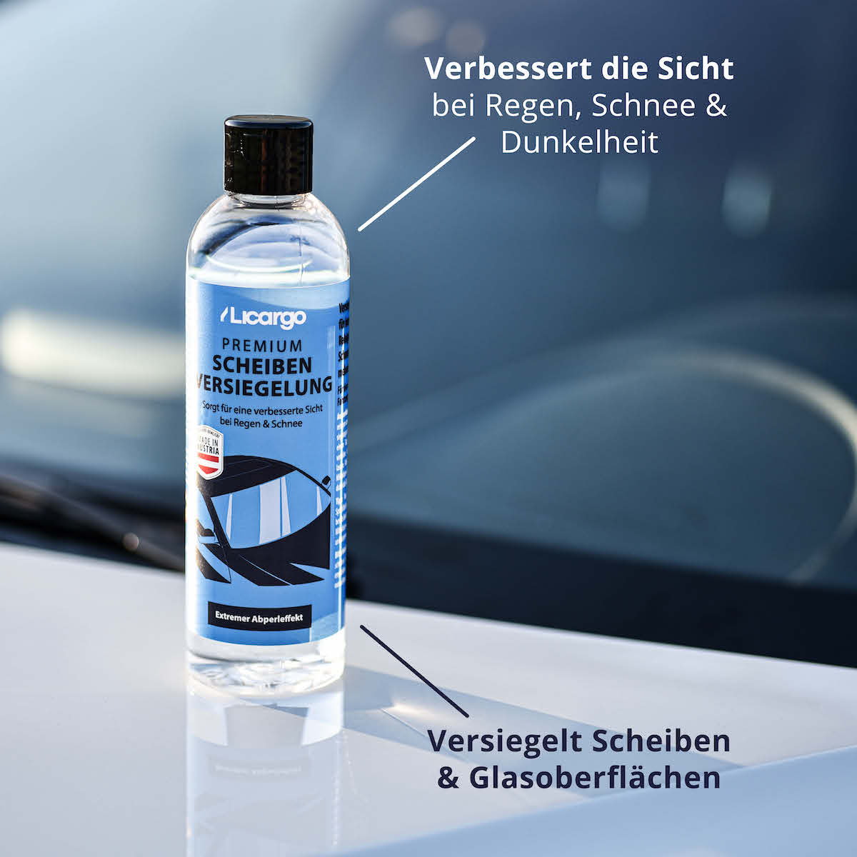 Optimale Sicht beim Fahren=>Lieferumfang: 1x Scheibenversiegelung - 250 ml