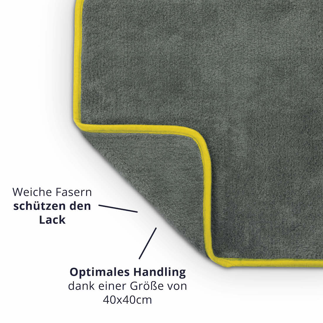 Einfaches Handling=>Die Tücher lassen sich sanft über den Lack ziehen oder eignen sich gefaltet optimal zum Polieren. Die weichen Fasern schützen dabei Deinen Autolack.