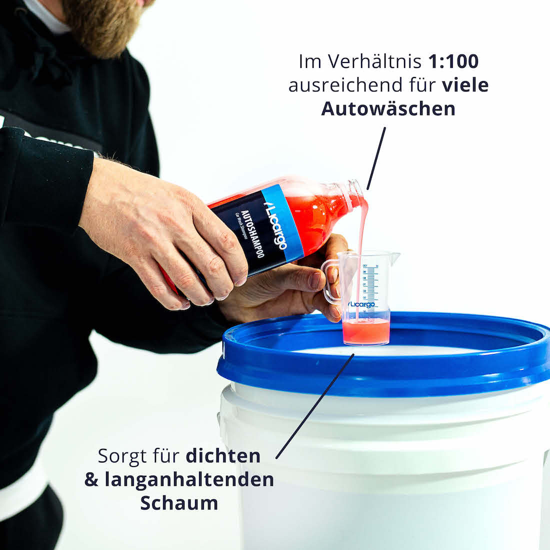 Ausgesprochen ergiebig=>Hochwertige Inhaltsstoffe sorgen für dichten und langanhaltenden Schaum sowie eine exzellente Gleitfähigkeit.
