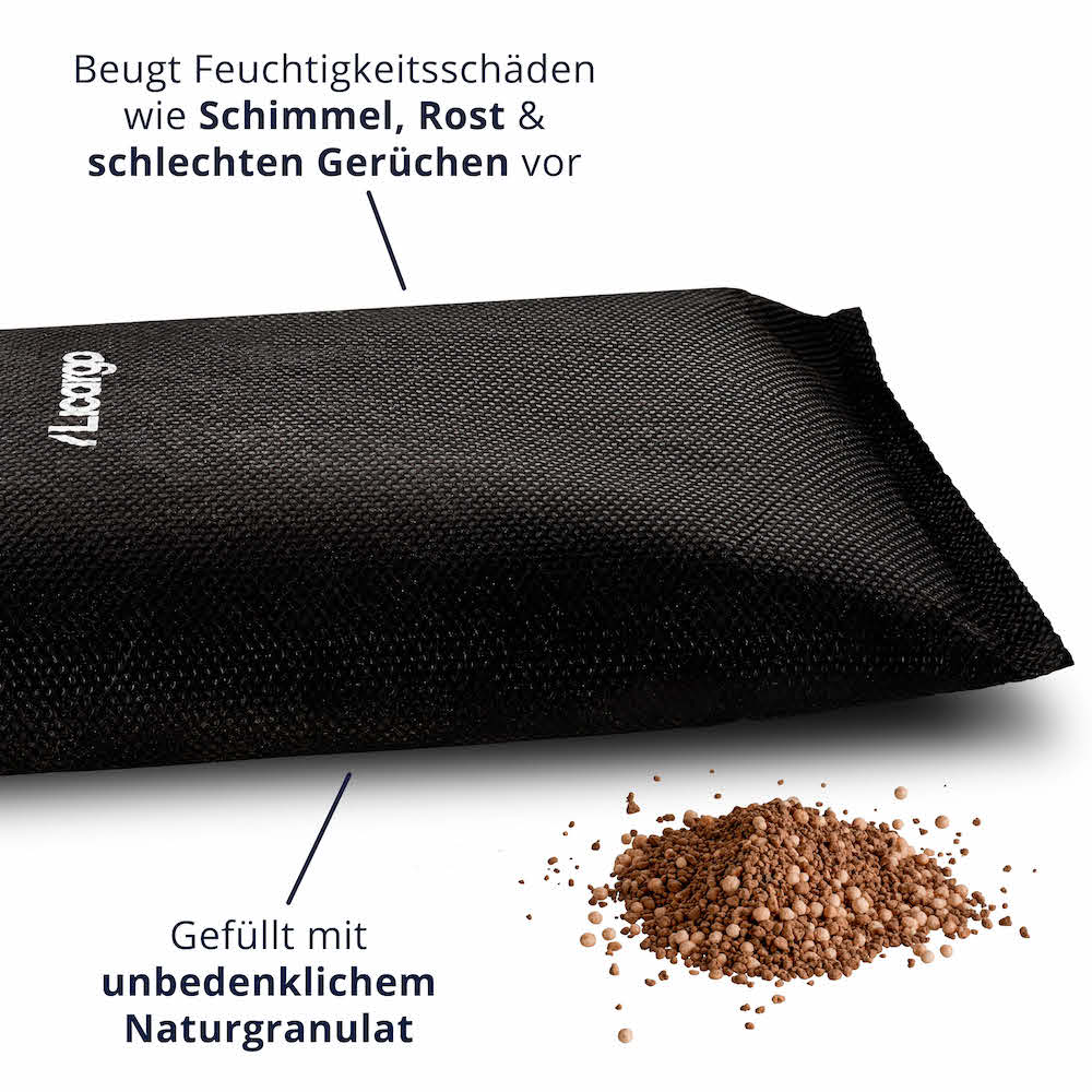 Hohe Produktqualität=>Unser Luftentfeuchter enthält unbedenkliches, natürliches Granulat, das bei der Lieferung manchmal leicht stauben kann. Dies ist kein Qualitätsmangel und der Staub ist harmlos. Du kannst ihn einfach wegwischen.