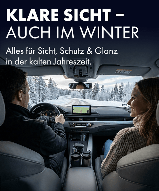 Klare Sicht – auch im Winter! Entdecke unsere Produkte für optimale Sicht, Schutz und Glanz in der kalten Jahreszeit.