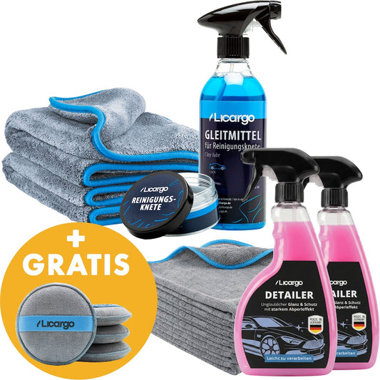 Showroom-Glanz auf Knopfdruck=>Unser Detailer Set Pro sorgt für atemberaubenden Tiefenglanz und schützt Deinen Lack gleichzeitig vor Wasserflecken und schädlichen Umwelteinflüssen.