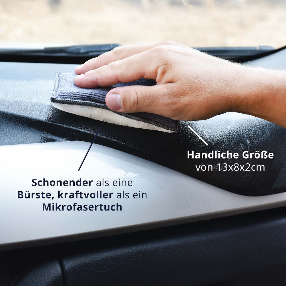 Kompakt & effektiv=>Mit einer handlichen Größe von 13×8×2cm liegt der Reinigungsschwamm perfekt in der Hand und ermöglicht so eine mühelose Reinigung.