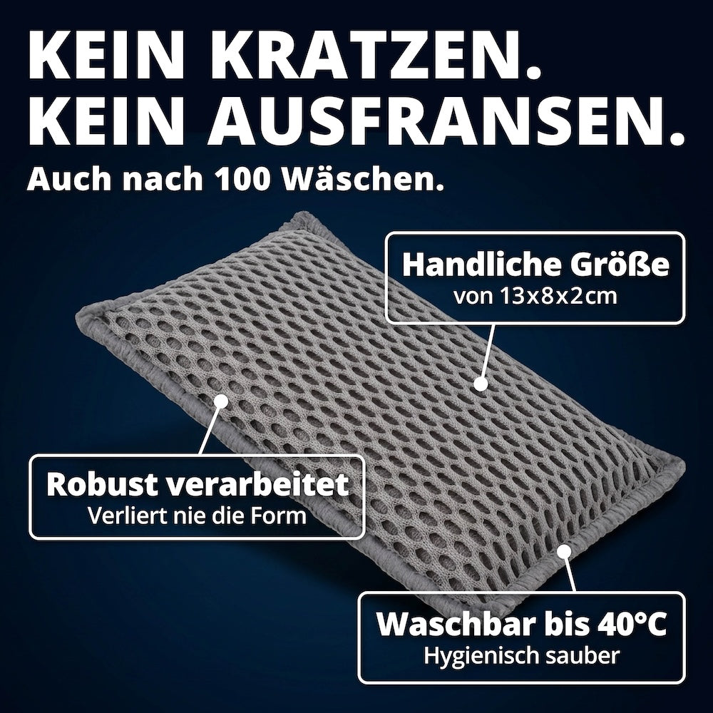 Perfekte Handhabung=>Mit einer kompakten Größe von 13×8x2cm liegen die Insektenschwämme perfekt in der Hand und ermöglichen eine einfache Anwendung.
