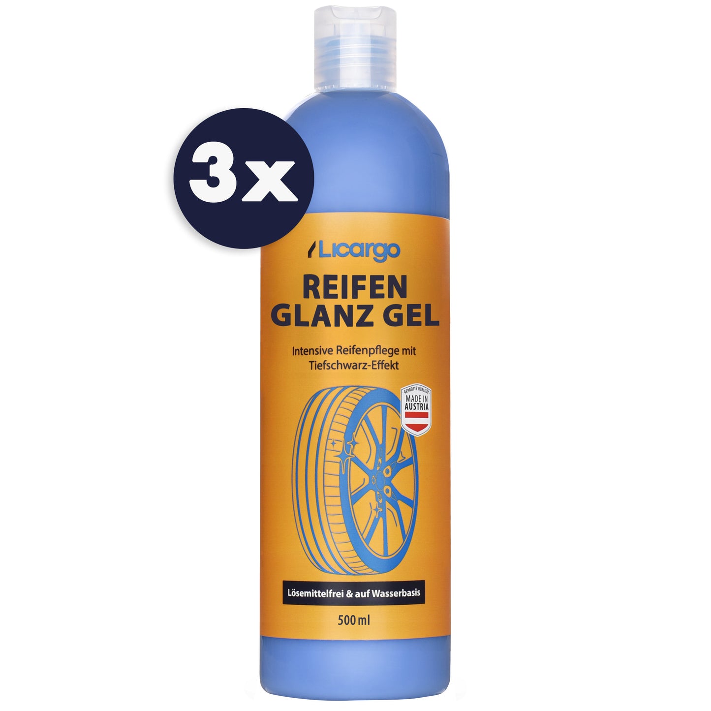 Reifen Intensivpflege=>Mit unserem Reifenglanz Gel erstrahlen Deine Reifen in satten Schwarz, das sie wie neu aussehen lässt. Das Produkt ist einfach anzuwenden und hinterlässt keine schmierigen Rückstände. 