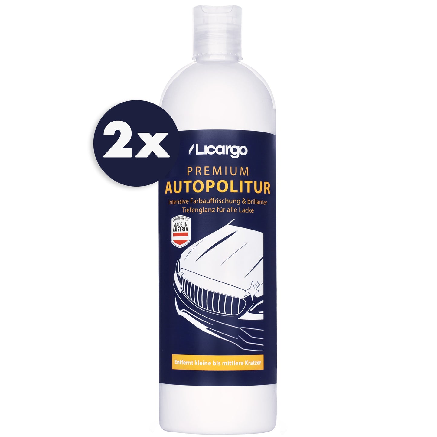 Brillianter Tiefenglanz=>Unsere Licargo Autopolitur ist die perfekte Lösung, um deinem Fahrzeuglack spielend leicht zu neuem Glanz zu verhelfen. 