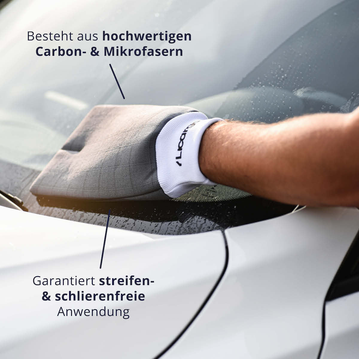 Beidseitig nutzbar=>Lieferumfang: 1x Glashandschuh