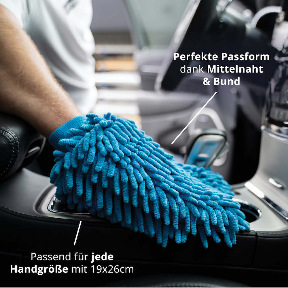 Perfekte Passform=>Dank Mittelnaht und elastischem Bund sitzt der Handschuh optimal an jeder Hand.
