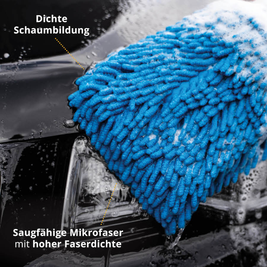 Extrem saugstark=>Der original Licargo Zottel Autowaschhandschuh macht Deine nächste Handwäsche zu einem echten Erlebnis!