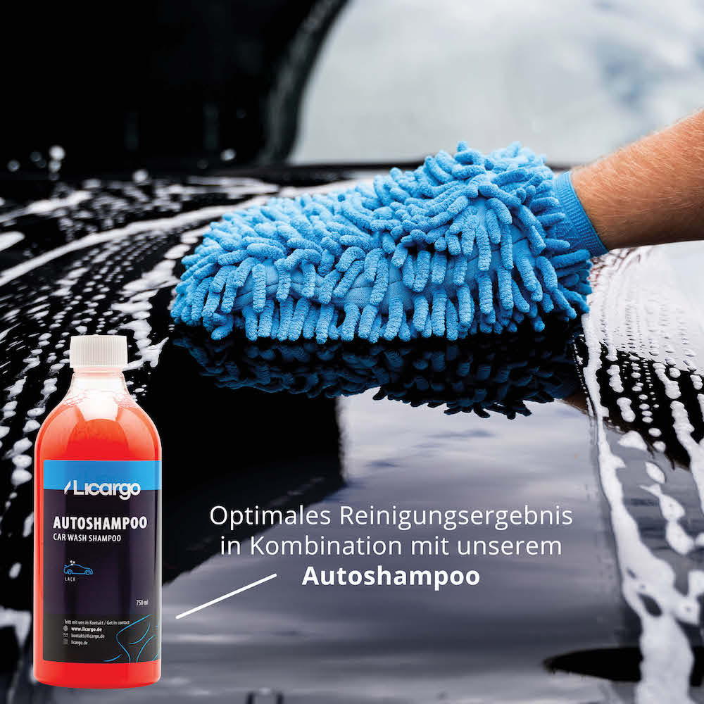 Optimale Kombination=>In Verbindung mit unserem Autoshampoo entsteht eine schonende und effektive Reinigung.
