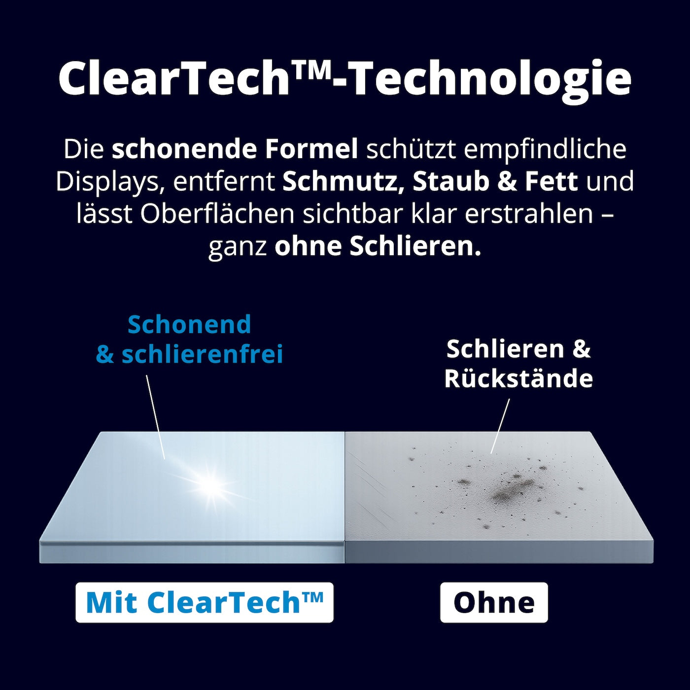 Effektive Technologie=>Die innovative Formel sorgt für 100 % streifenfreie Klarheit – entwickelt für perfekte Ergebnisse, wo andere Reiniger an ihre Grenzen stoßen.