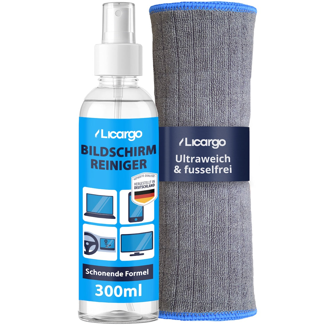 Klarheit leicht gemacht=>Ein Sprühstoß, ein Wisch – und Dein Display erstrahlt wie neu. Mit diesem Set verbindest Du einfache Anwendung mit spürbarer Qualität und sicherer Pflege.