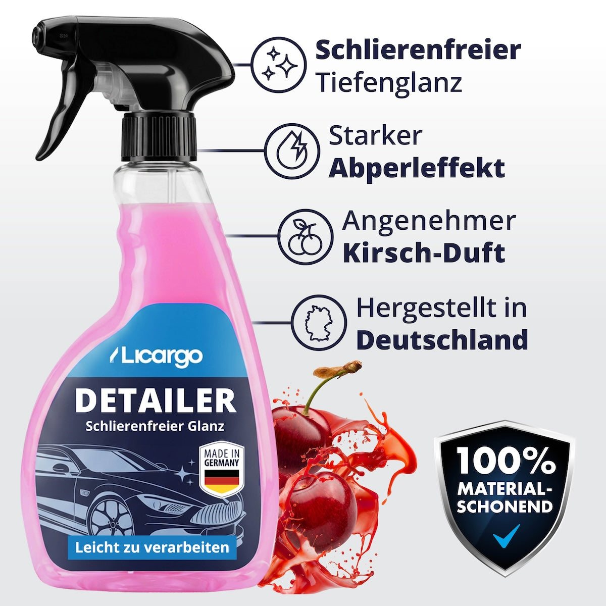 Mehr als nur Pflege=>Reinigen, versiegeln, glänzen – so einfach war Lackpflege noch nie. Dein Auto bleibt länger sauber, glänzt wie frisch poliert und ist optimal geschützt.