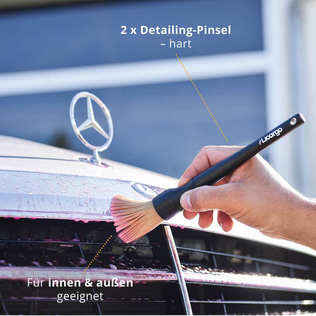 Auto Detailing Pinsel 2er Set - mit robusten Borsten