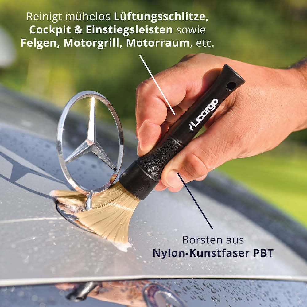 Vielseitige Anwendung=>Die robusten Borsten aus Nylon-Kunstfaser PBT die und präzise Form sorgen für gründliche Sauberkeit auch an schwer erreichbaren Stellen.