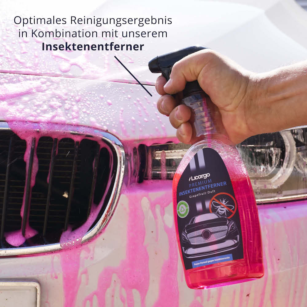 Strahlendes Ergebnis=>In Kombination mit unserem Insektenentferner entfernt Du selbst hartnäckige Verschmutzungen mühelos!