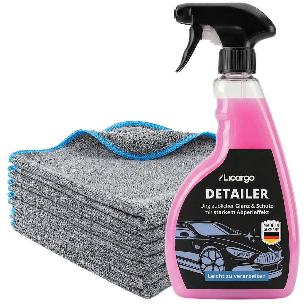 Showroom-Glanz auf Knopfdruck=>Unser Detailer Set sorgt für atemberaubenden Tiefenglanz und schützt Deinen Lack gleichzeitig vor Wasserflecken und schädlichen Umwelteinflüssen.
