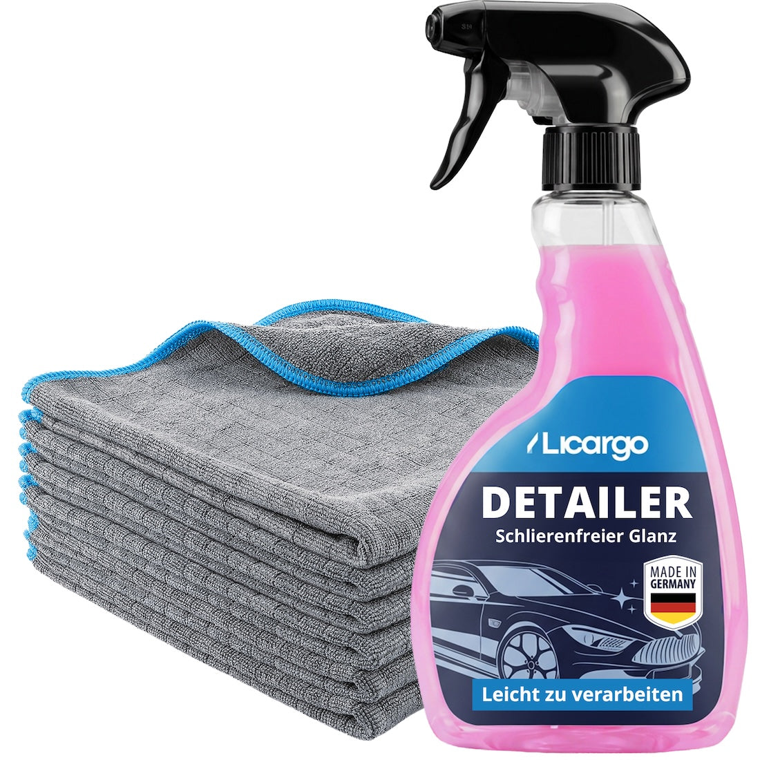 Showroom-Glanz auf Knopfdruck=>Unser Detailer Set sorgt für atemberaubenden Tiefenglanz und schützt Deinen Lack gleichzeitig vor Wasserflecken und schädlichen Umwelteinflüssen.