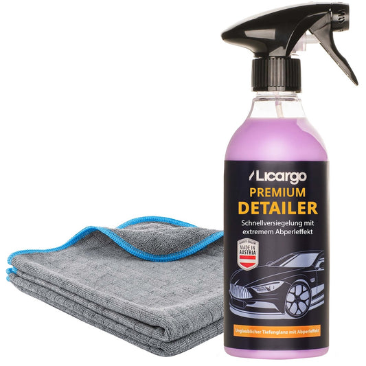 Showroom-Glanz auf Knopfdruck=>Unser Detailer Set sorgt für atemberaubenden Tiefenglanz und schützt Deinen Lack gleichzeitig vor Wasserflecken und schädlichen Umwelteinflüssen.